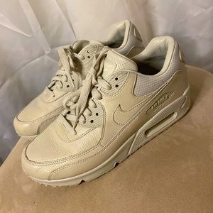 Beige Leather Air Max 1/ Unisex/ size 8